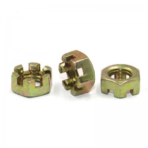 hexagon slotted nut