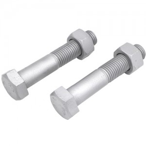 Hot galvanized full thread hexagon head bolt DIN 931