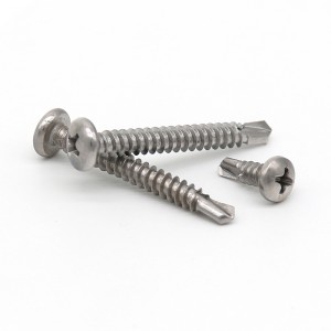 Cross groove semi-sunk self-drilling screw